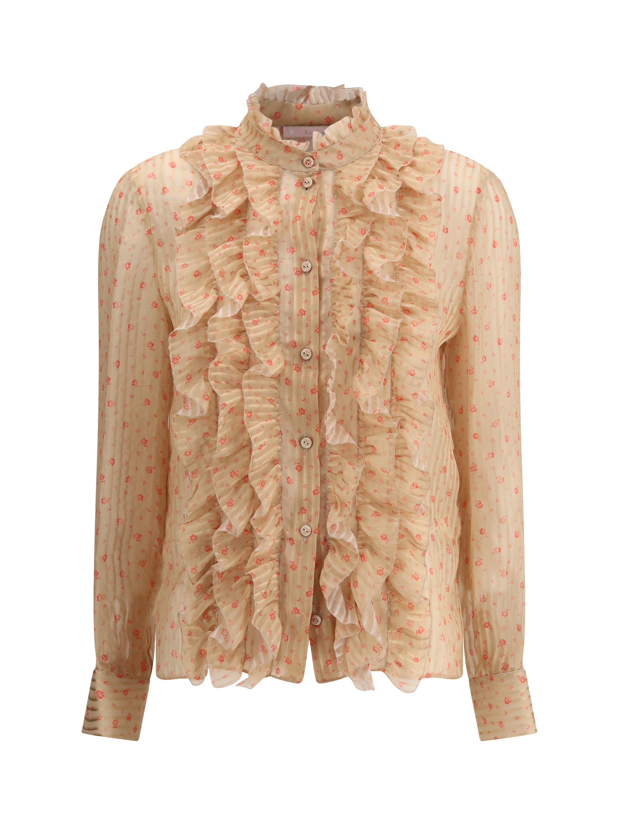 KRISTINA TI 40 rouches silk blouse