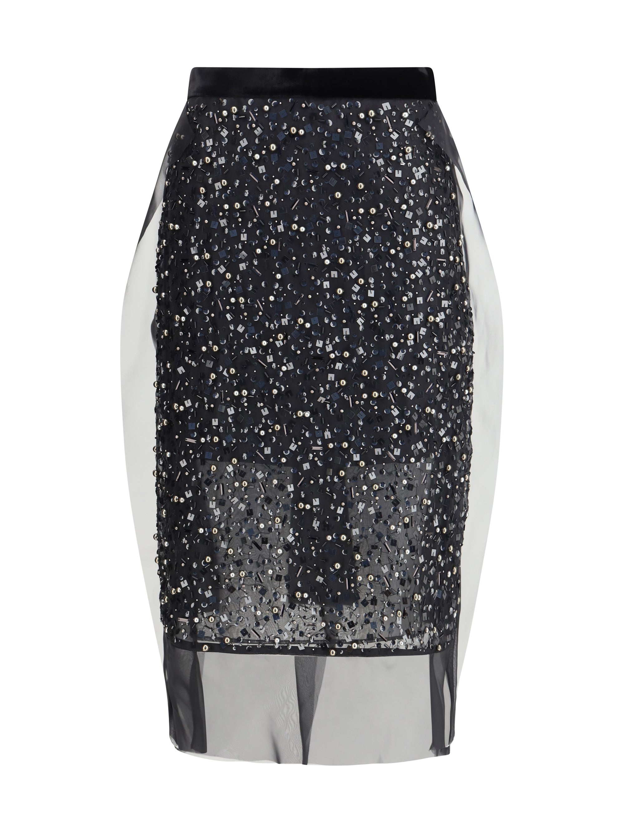 SACAI 1 sequin embroidery skirt