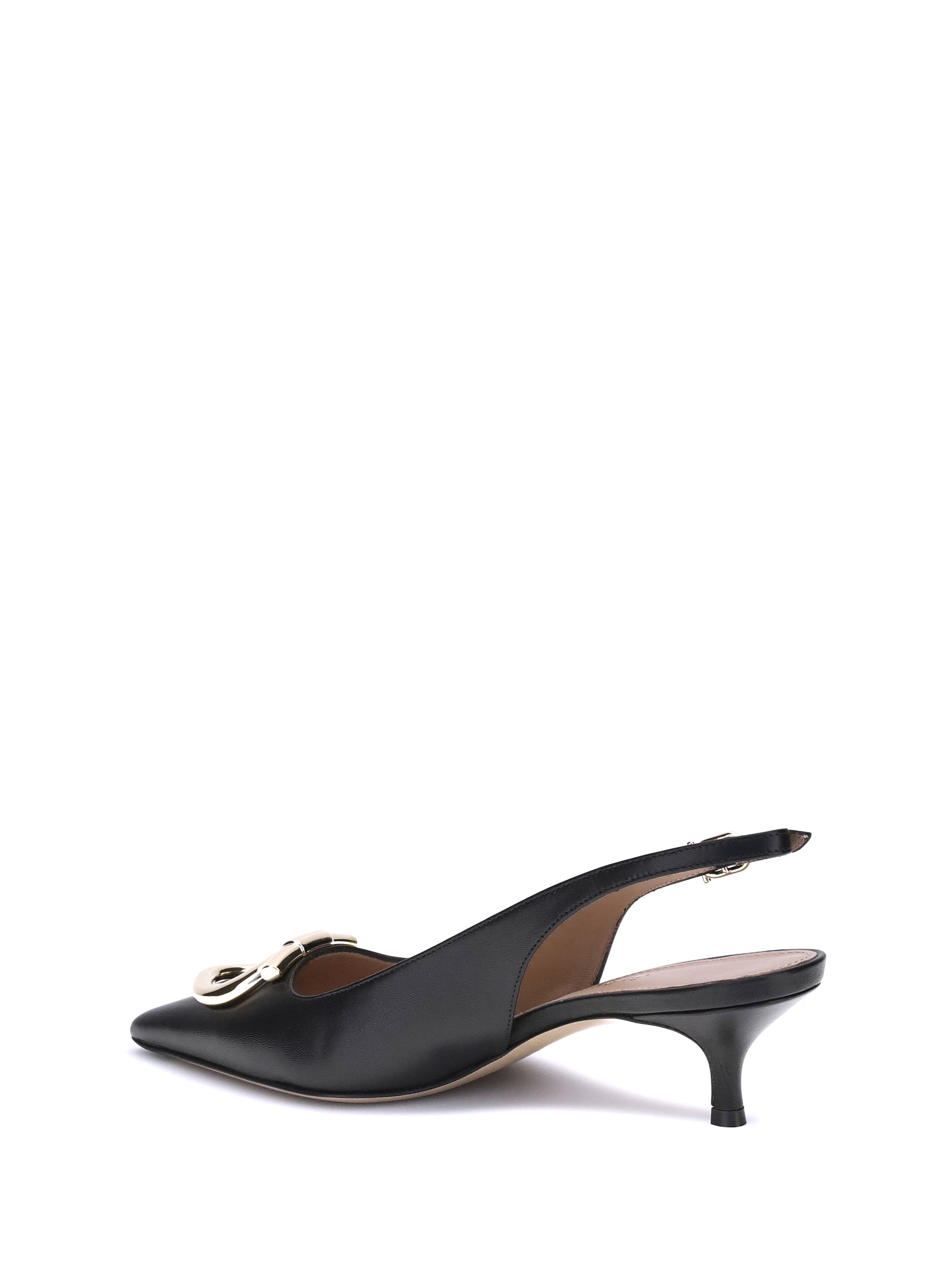 FERRAGAMO 5.5 gancini slingback pumps