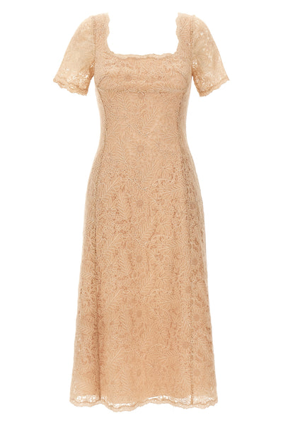 floral lace midi dress