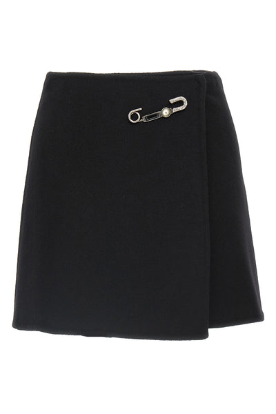 virgin wool mini skirt