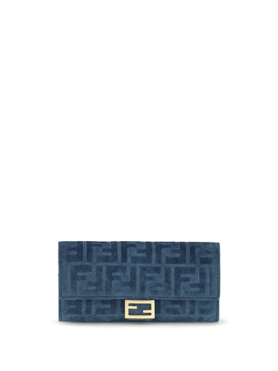ff denim clutch bag