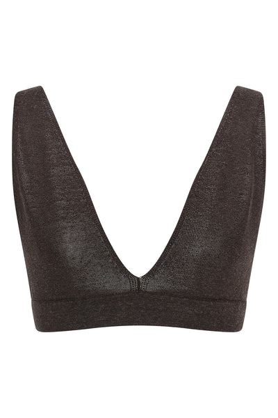 baby girl bra in linen and viscose blend knit
