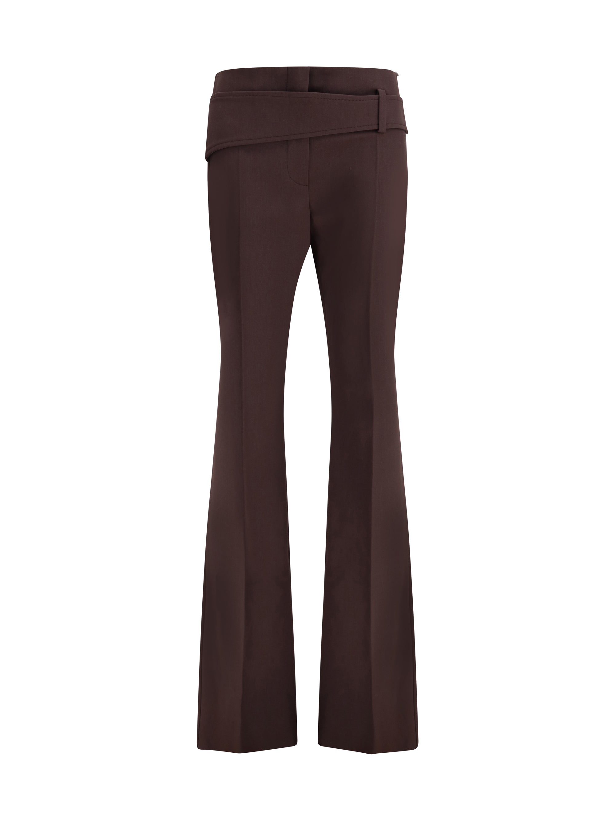 MAX MARA SPORTMAX 38 slim trousers with asymmetric belt