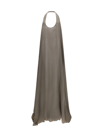 haltar silk georgette dress