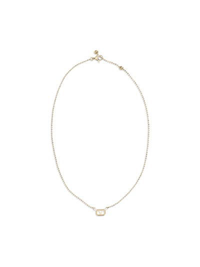 ovalette necklace with swarovski crystals