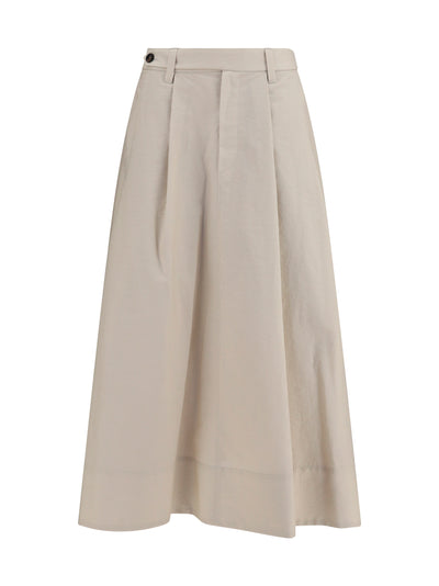 cotton poplin skirt with monili detail