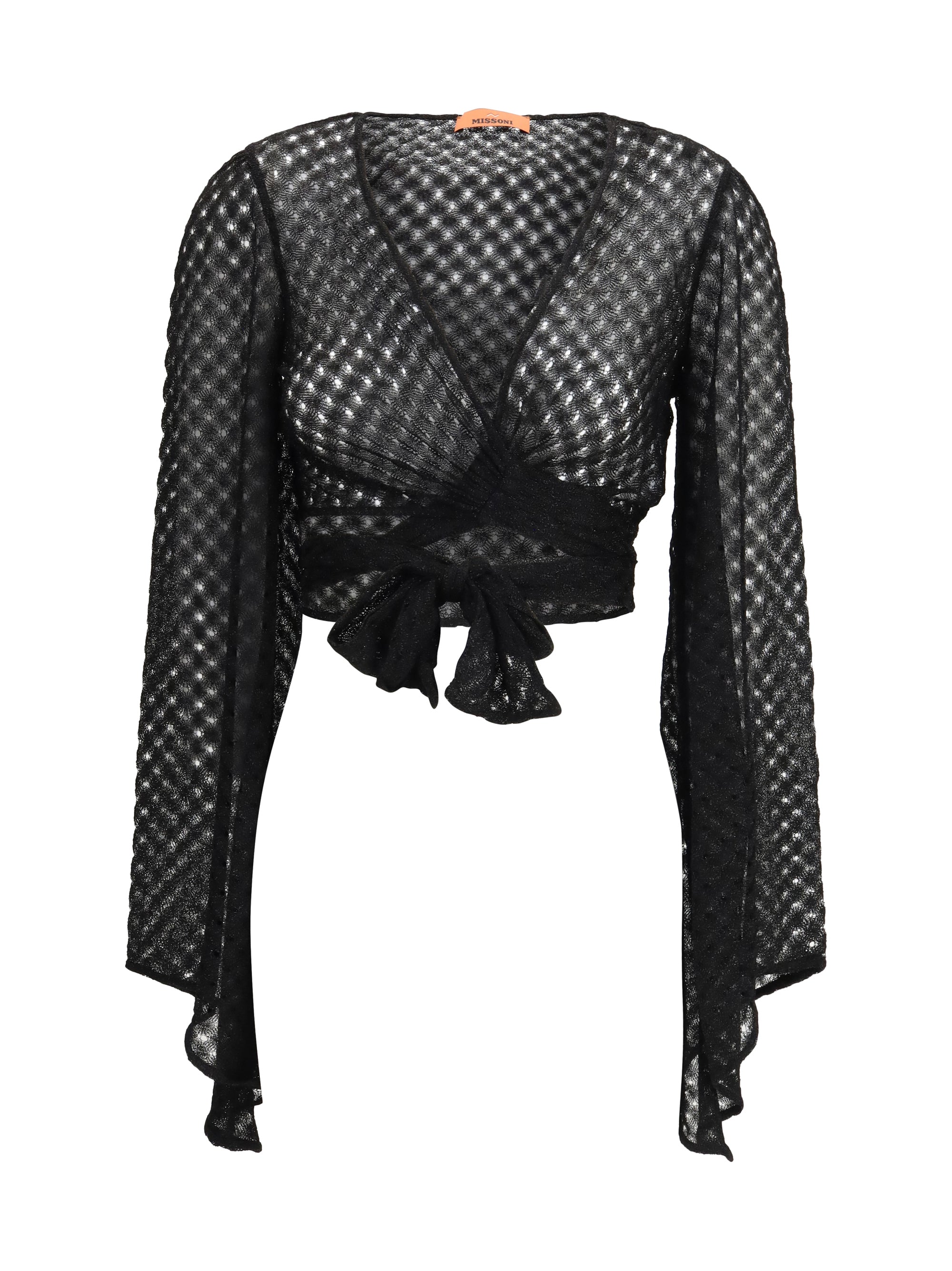 MISSONI 42 wrap top in lamé viscose