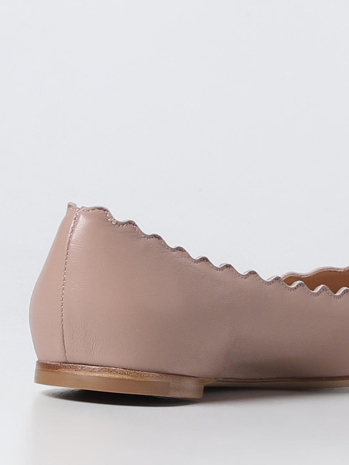 chloé ballet flats in leather