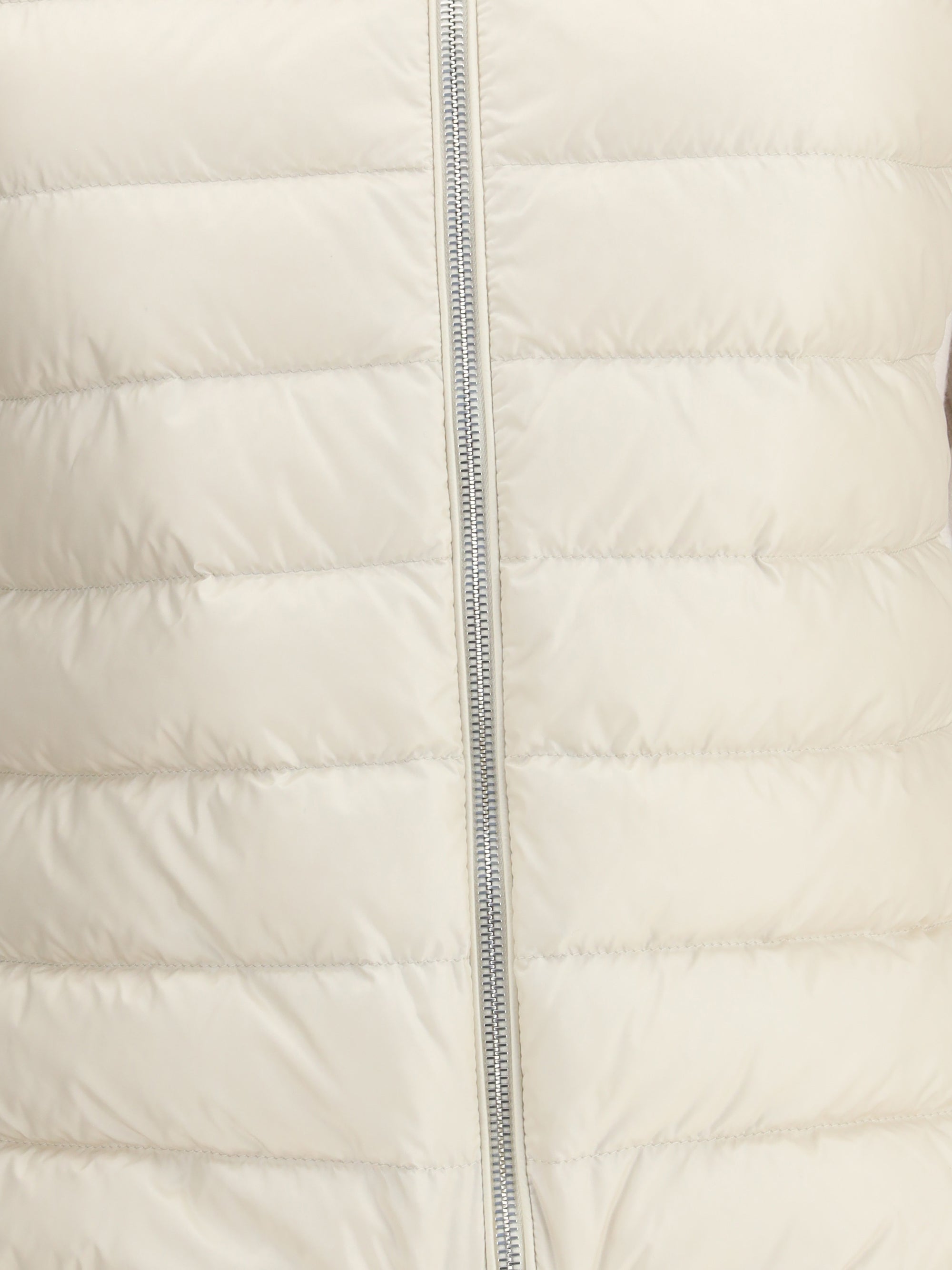 MONCLER S padded jacket with wool sleeves