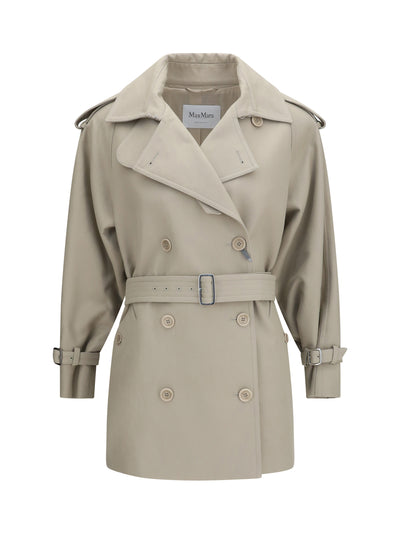 short cotton trench coat