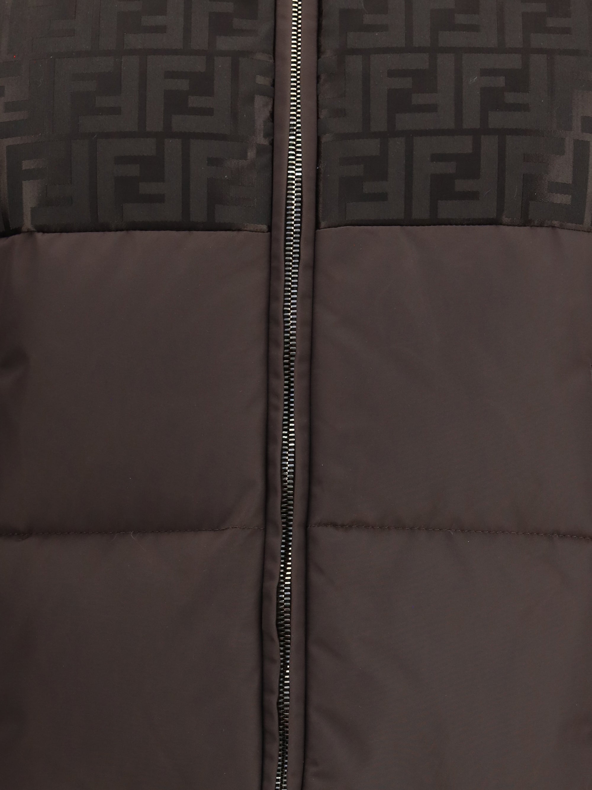 FENDI L padded technical ff jacquard jacket