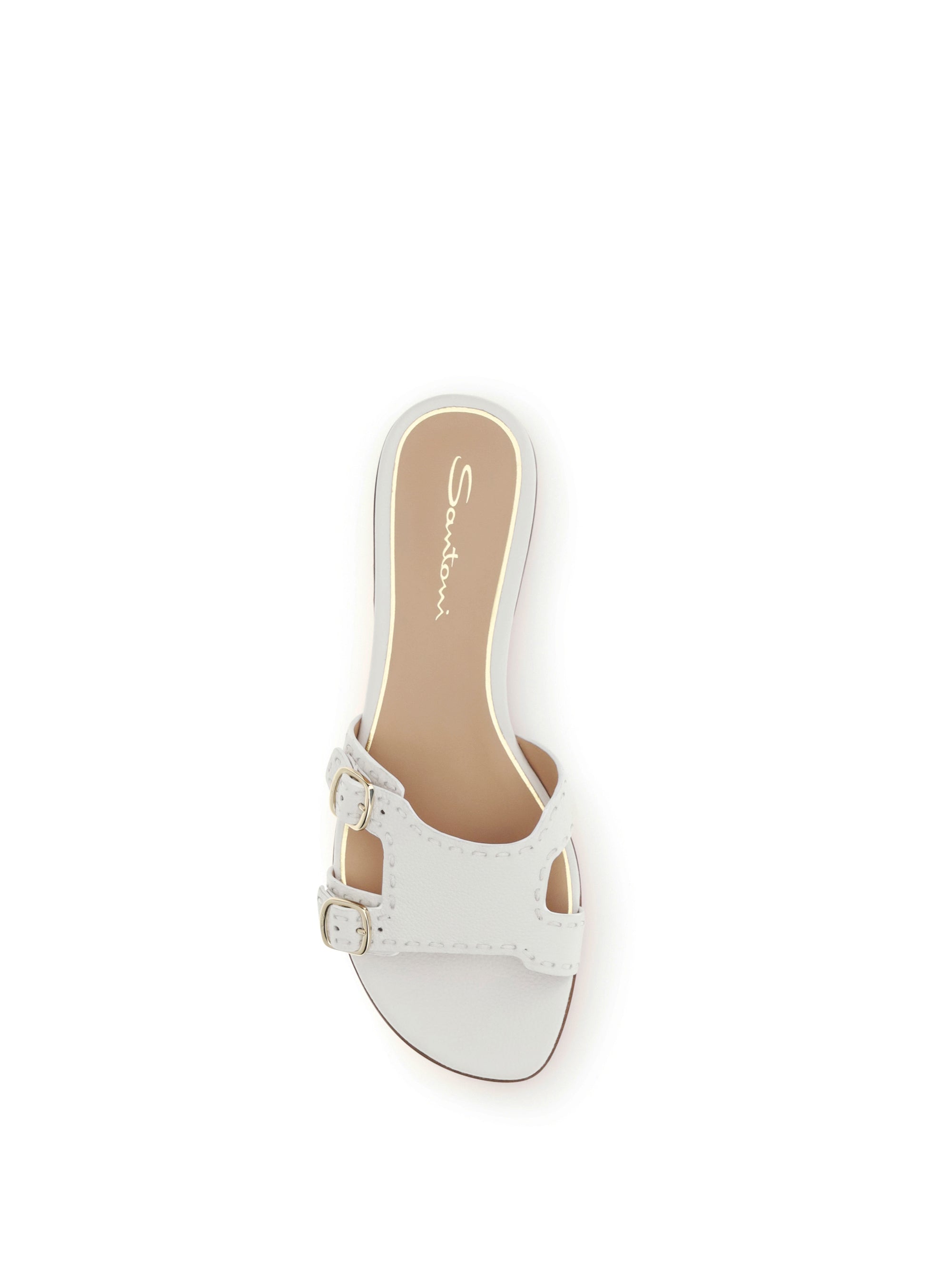 SANTONI 36 low leather sandals