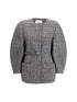 FENDI 40 wool and cotton tweed blouson jacket