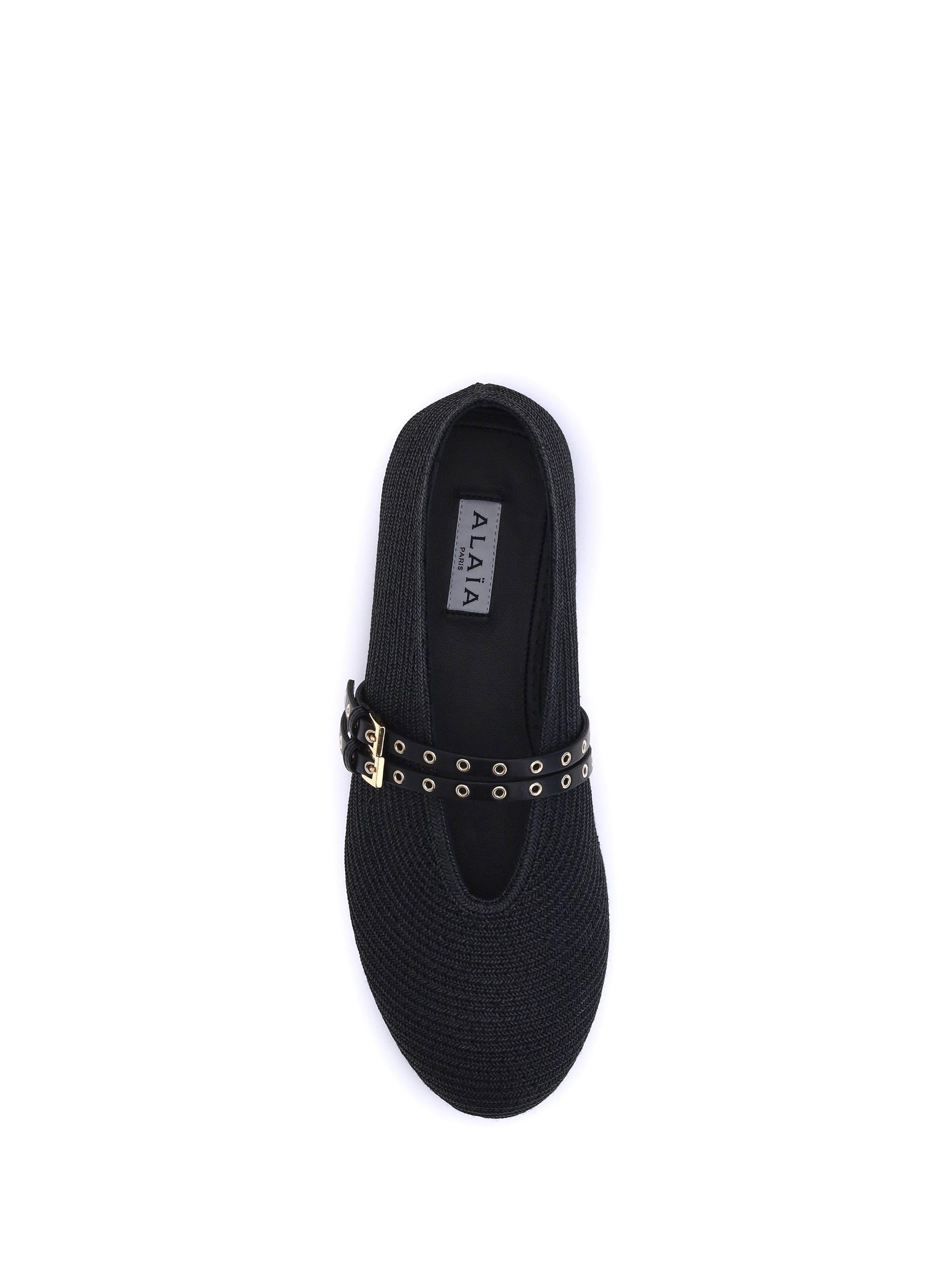 ALAIA 36 raffia ballerinas