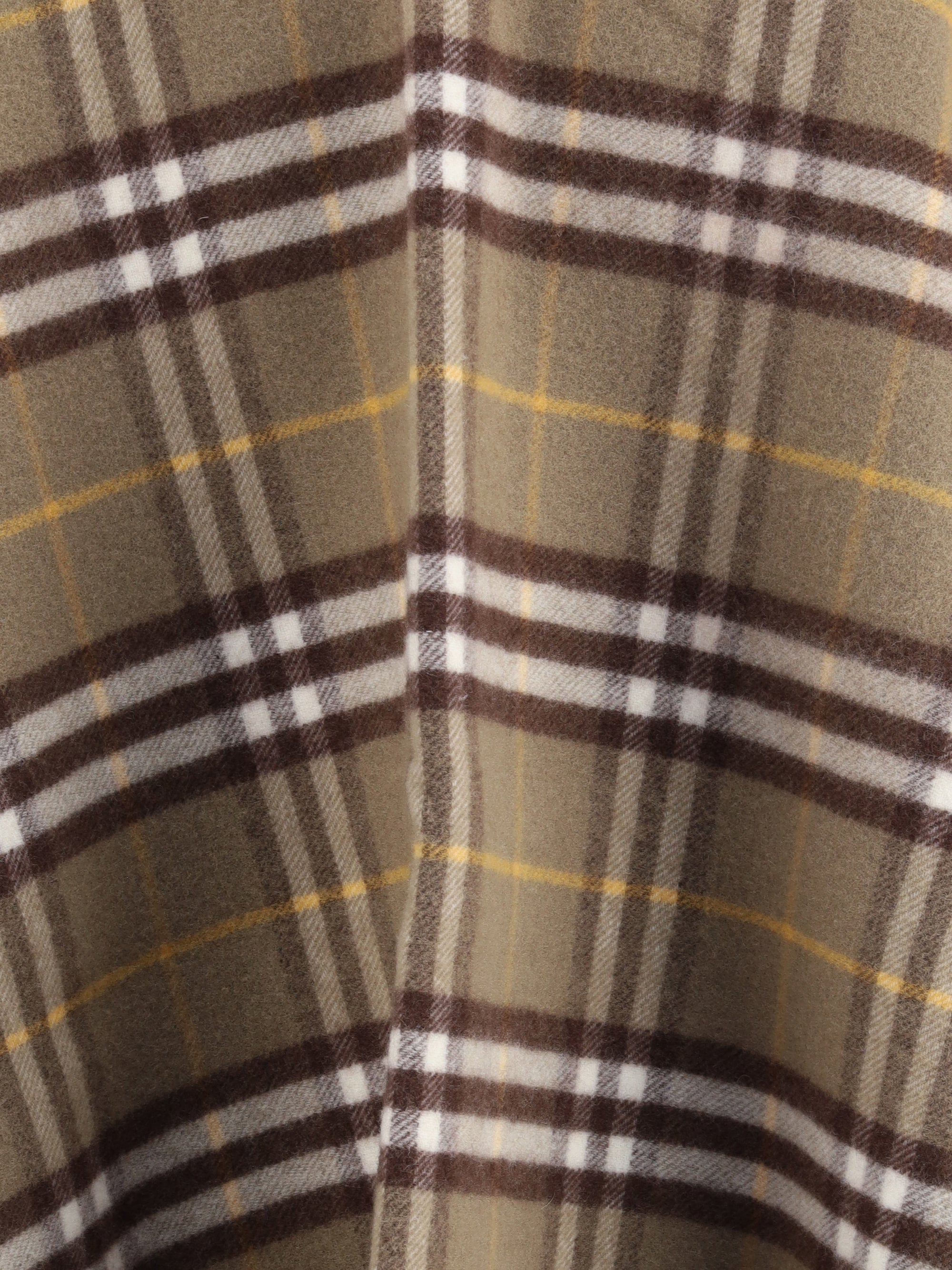 BURBERRY OS wool and cashmere check cape