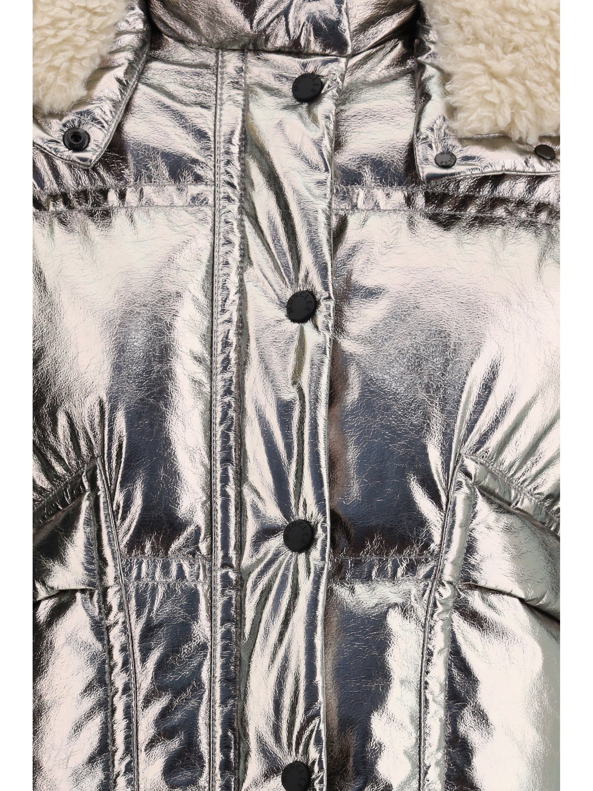 MONCLER GRENOBLE 2 calaque metallic hooded down ski jacket