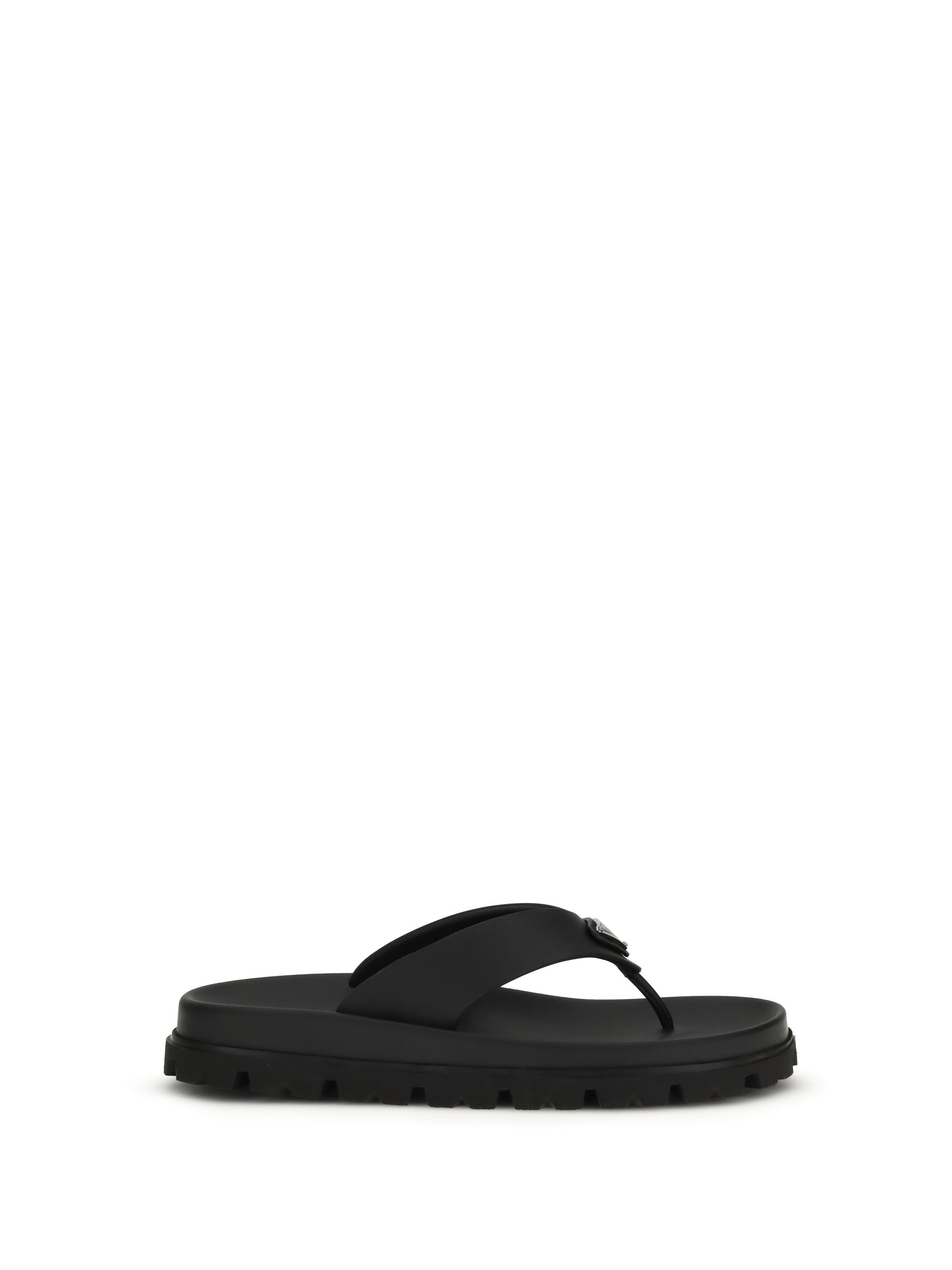 PRADA 40 logo flip-flops