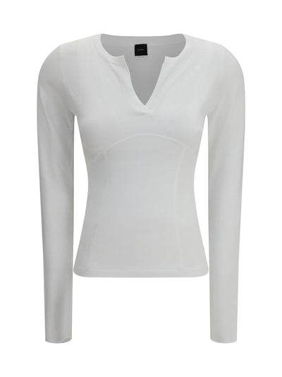 sweater long-sleeve with v-open neckline