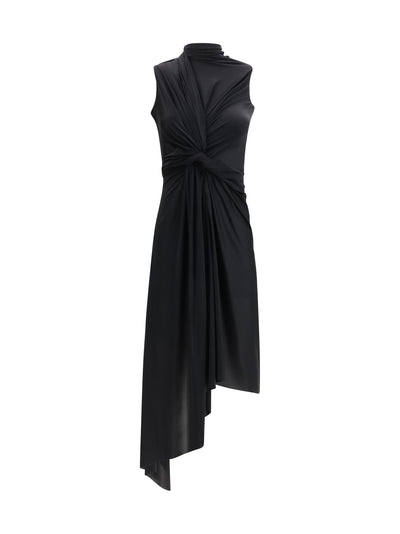 draped midi dress