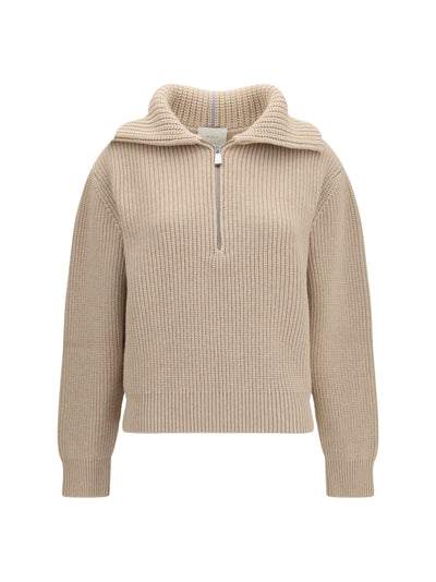 cashmere high-neck zip sweater