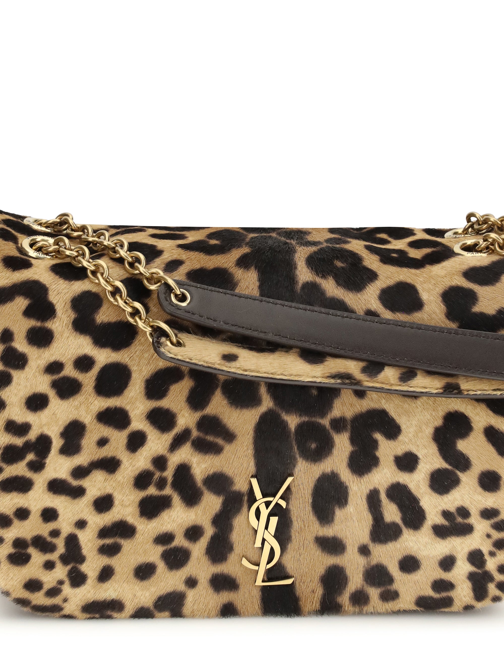 SAINT LAURENT OS jamie mini leopard print shoulder bag