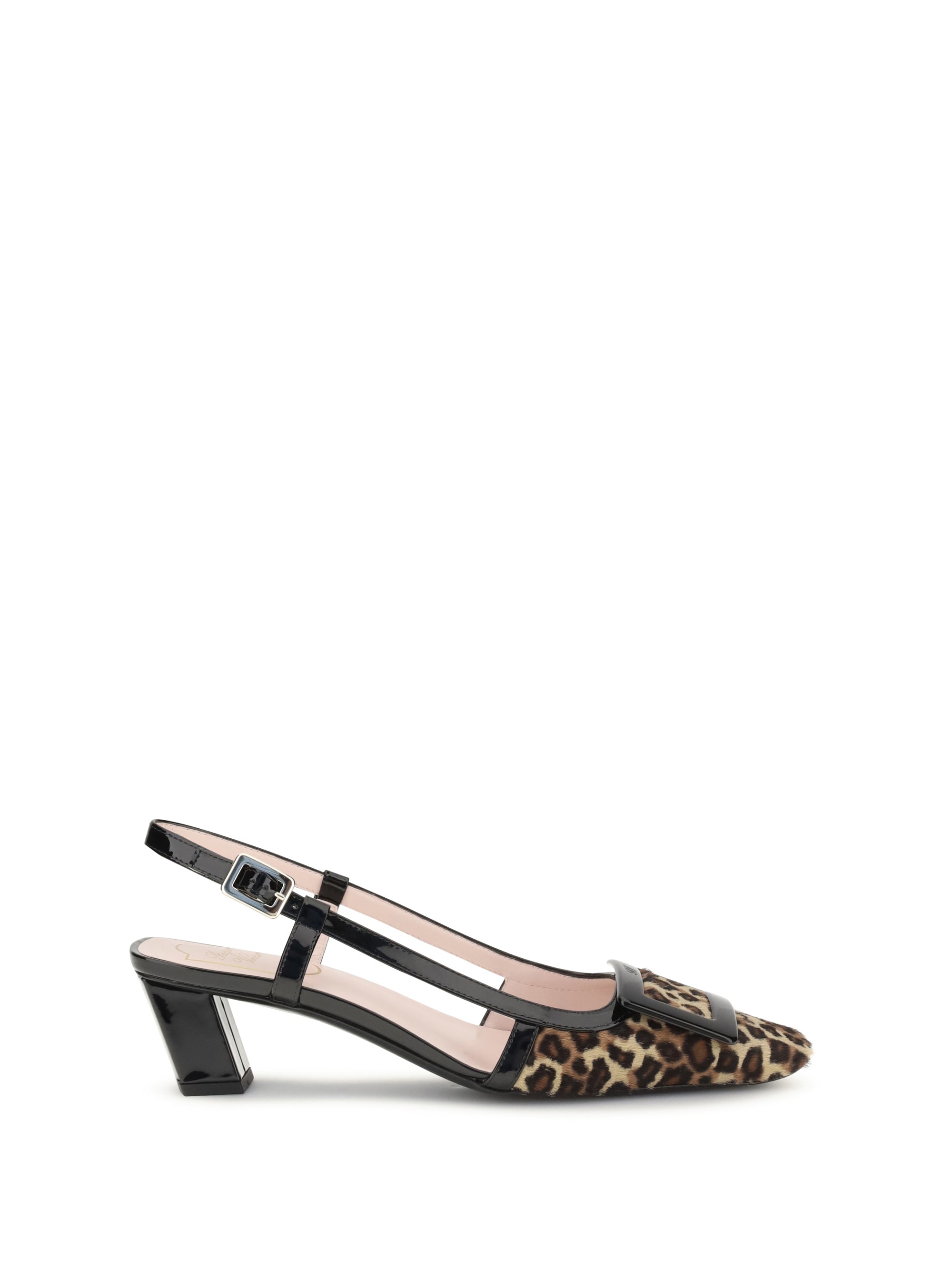 ROGER VIVIER 36 belle vivier leopard-print slingback pumps