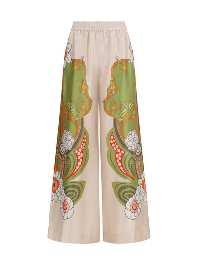 printed silk palazzo pants