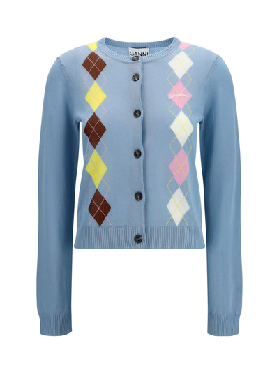 diamond-pattern cardigan