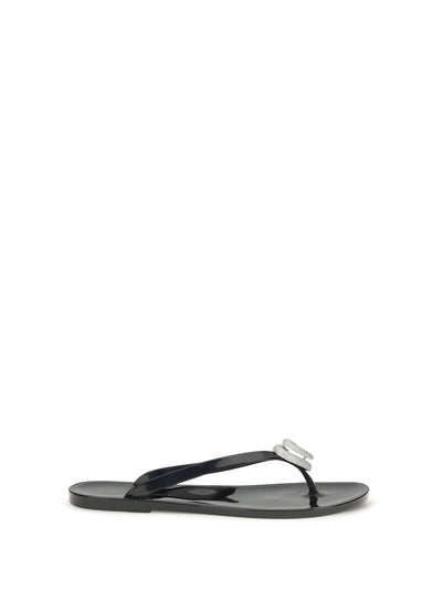 double heart thong sandals