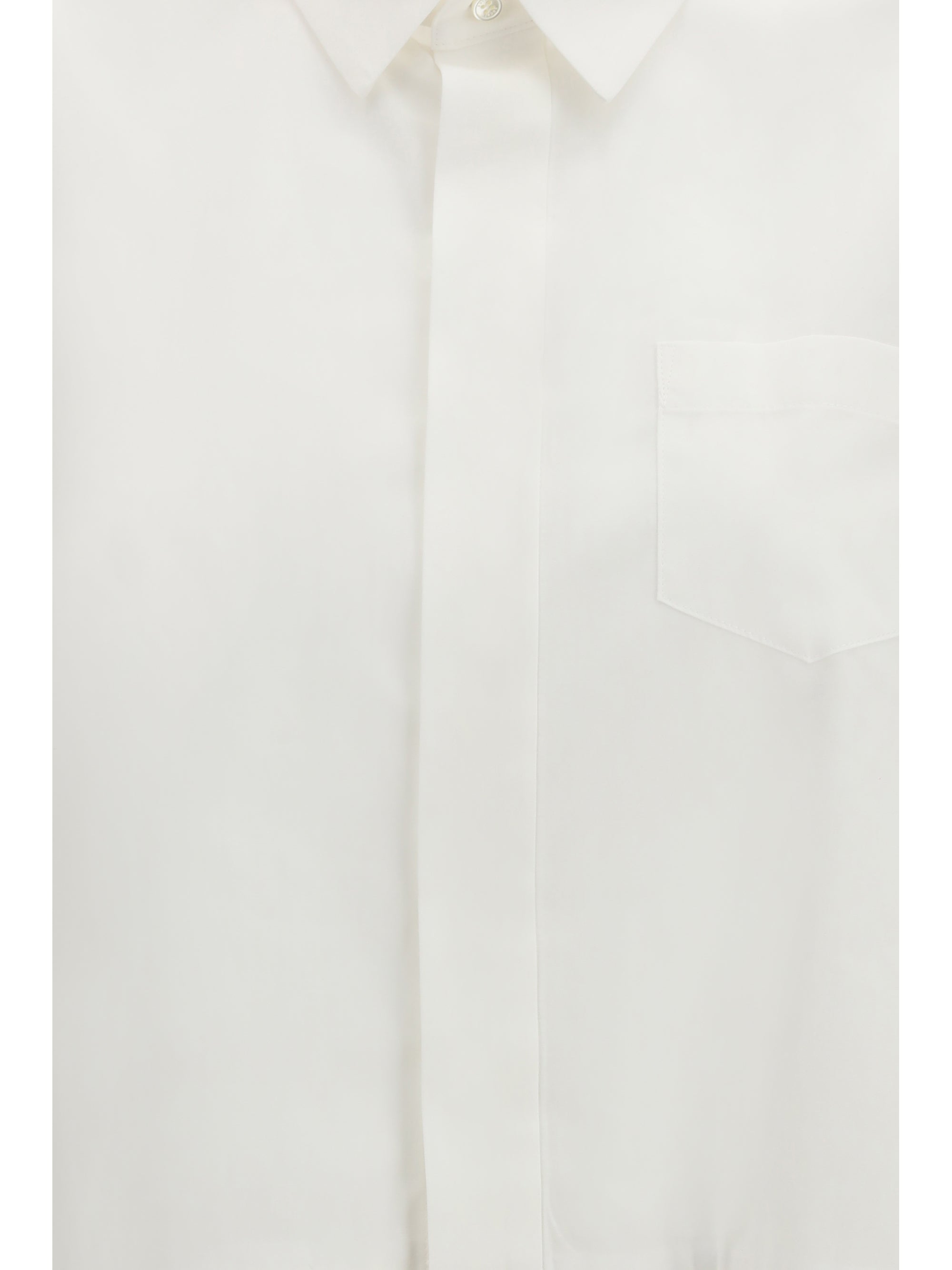 SACAI 1 cropped cotton shirt