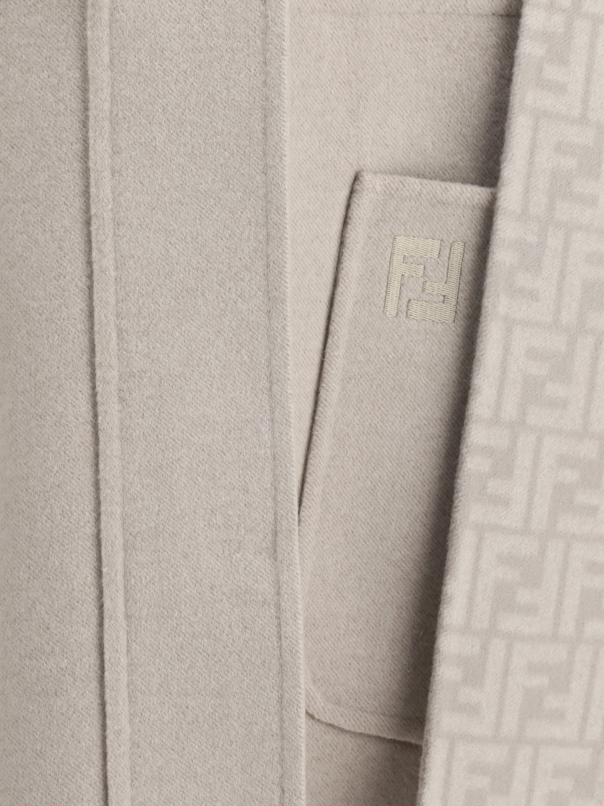 FENDI 42 wool coat with removable hood