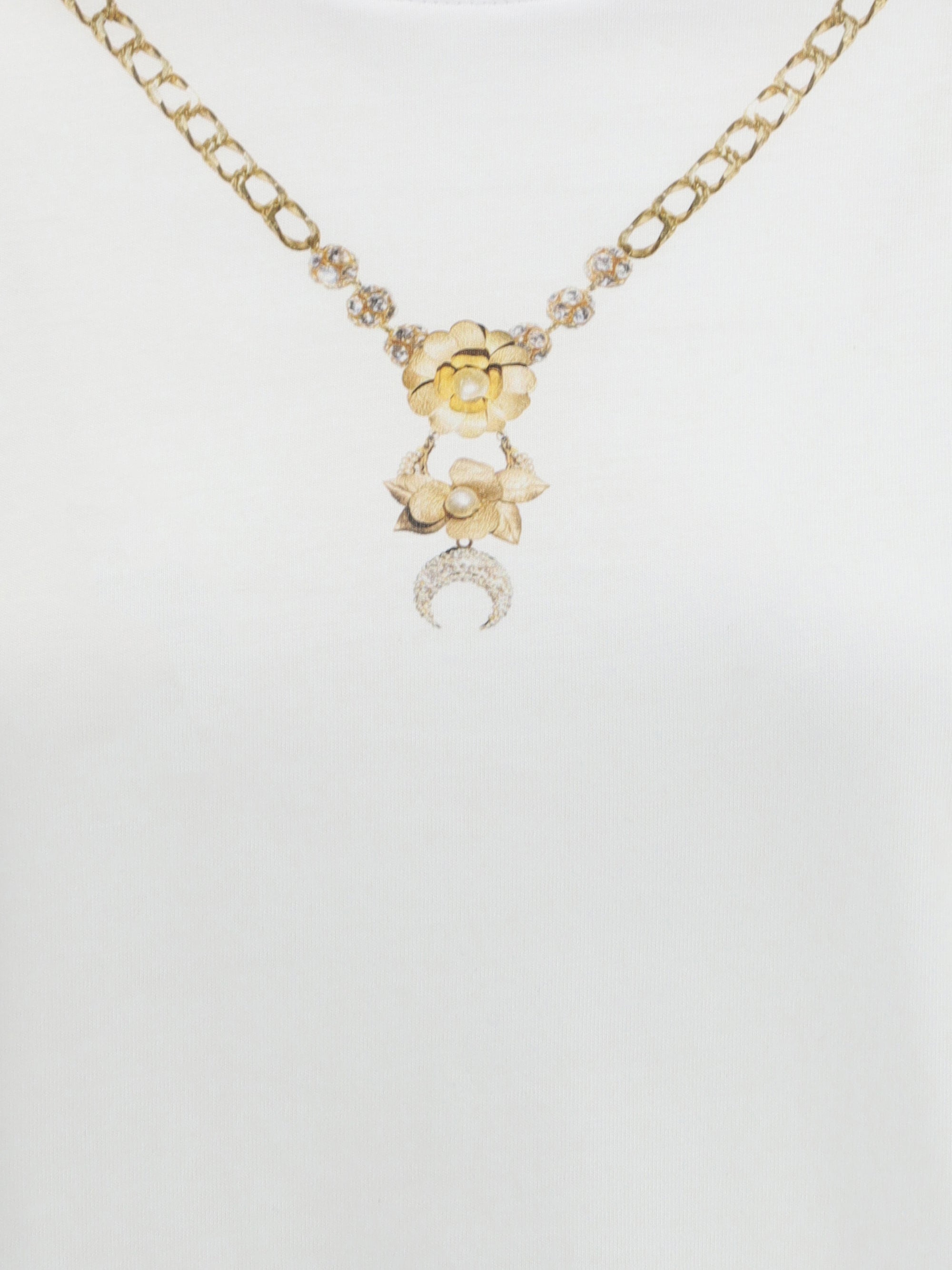 MARINE SERRE M trompe l’œil jewelry long-sleeve t-shirt