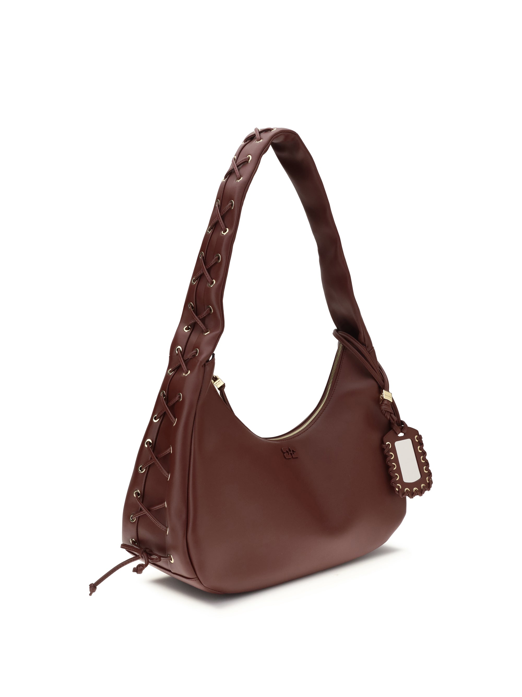 GANNI OS laced shoulder bag