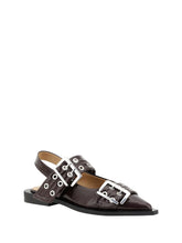 GANNI 36 buckle ballerinas