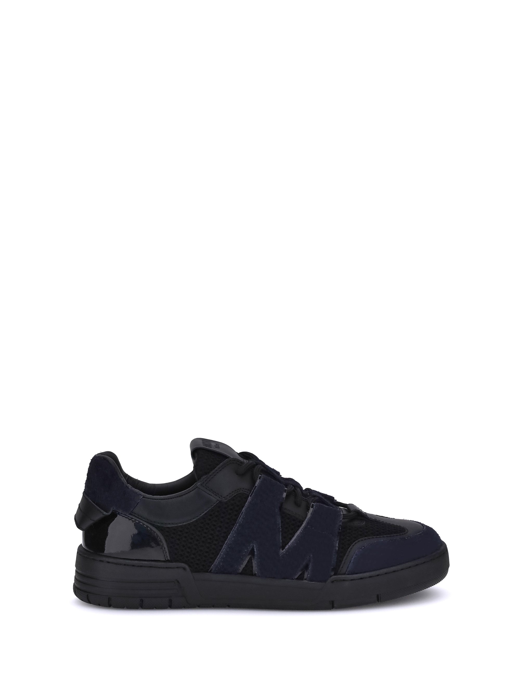 MOSCHINO 40 leather and mesh sneakers