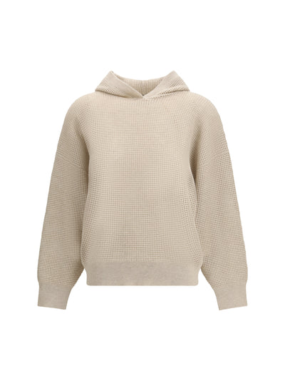 sparkling net cotton hooded sweatshirt