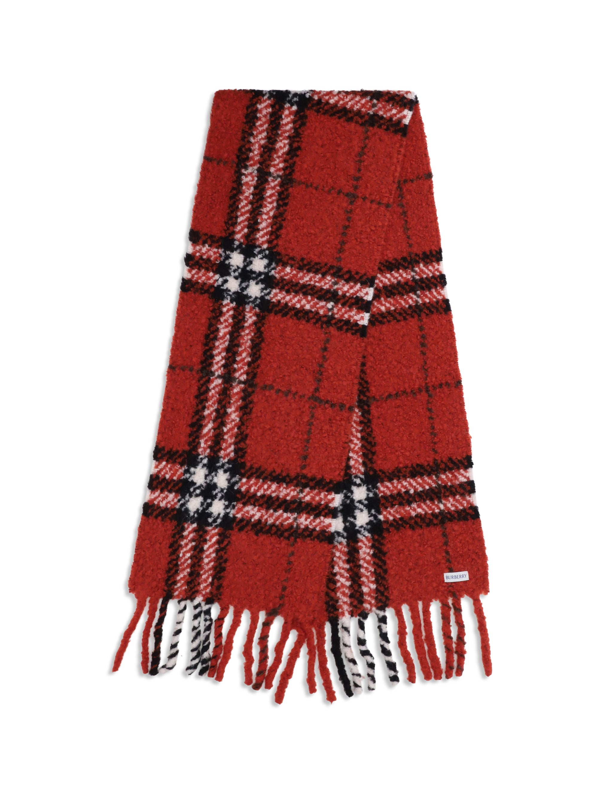 BURBERRY OS scarf from a warm alpaca-wool blend bouclé