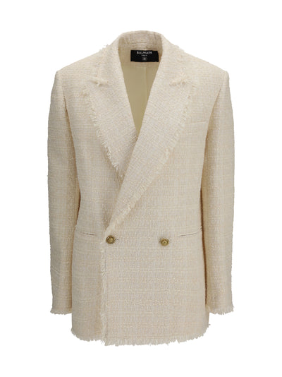 two-button tweed jacket