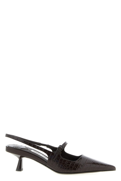 didi crocodile-print leather slingbacks