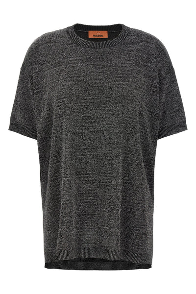 lurex knit t-shirt