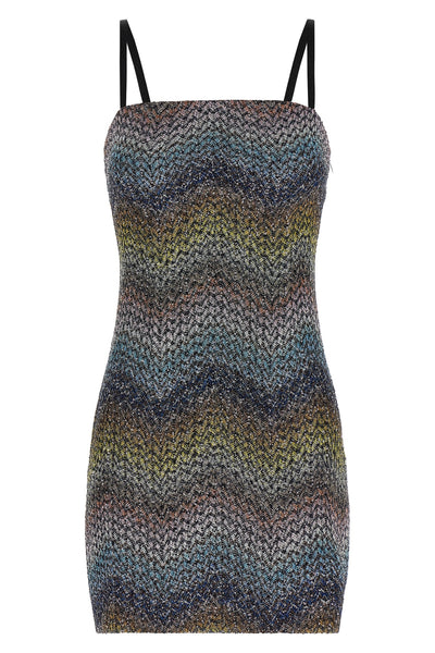caperdoni frame-crafted viscose lamé mini dress