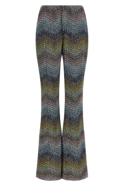 caperdoni loom-crafted viscose lamé trousers