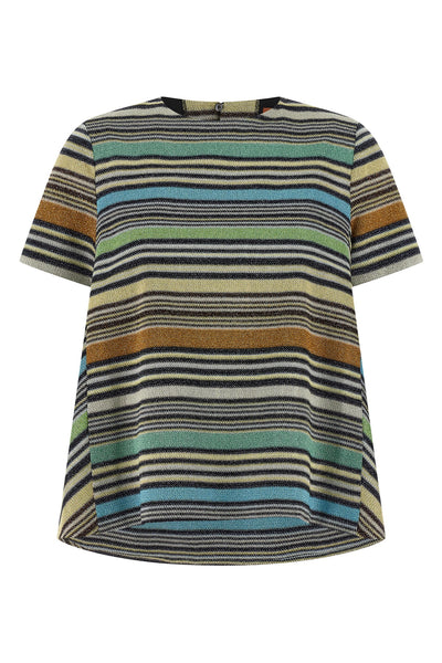 striped viscose patterned t-shirt woven