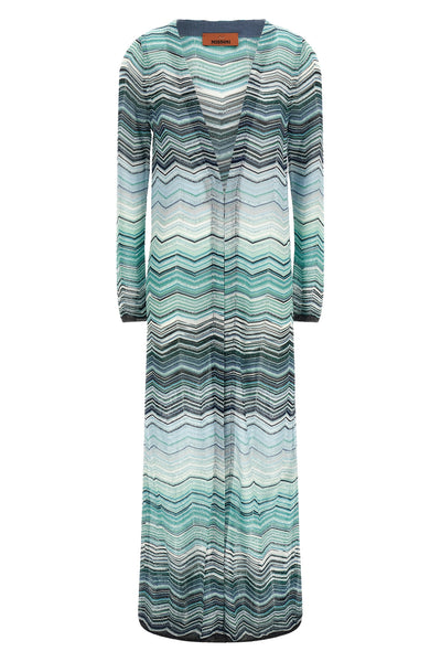 the missoni long cardigan defines a sophisticated aesthetic through a fluid and