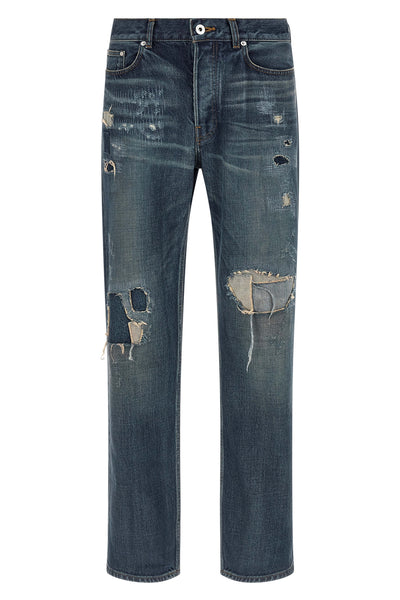 used-effect selvedge japanese denim jeans
