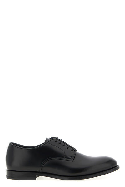 5 fori lace-up shoes in brushed calf leather