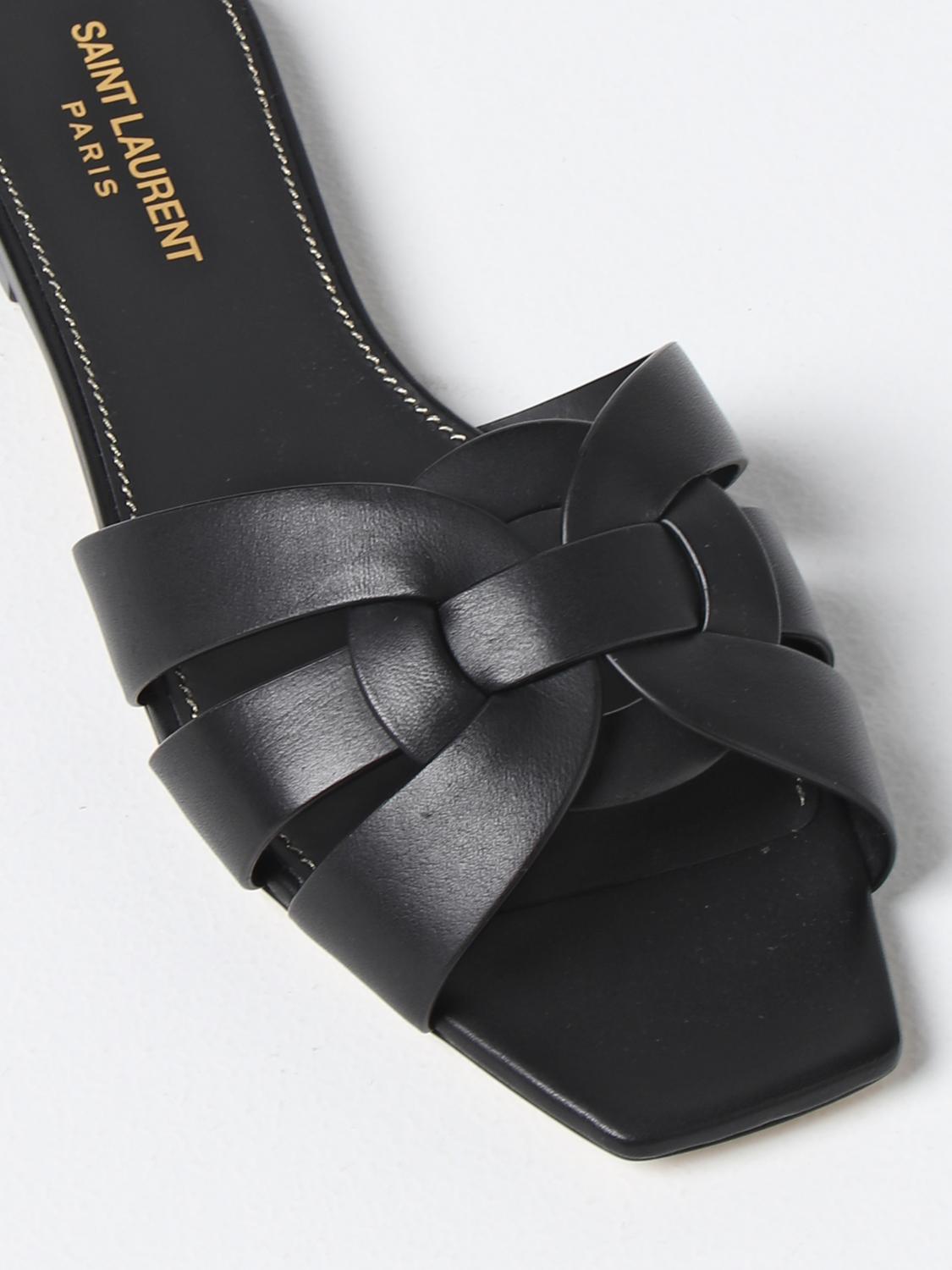 SAINT LAURENT 37 tribute leather mules