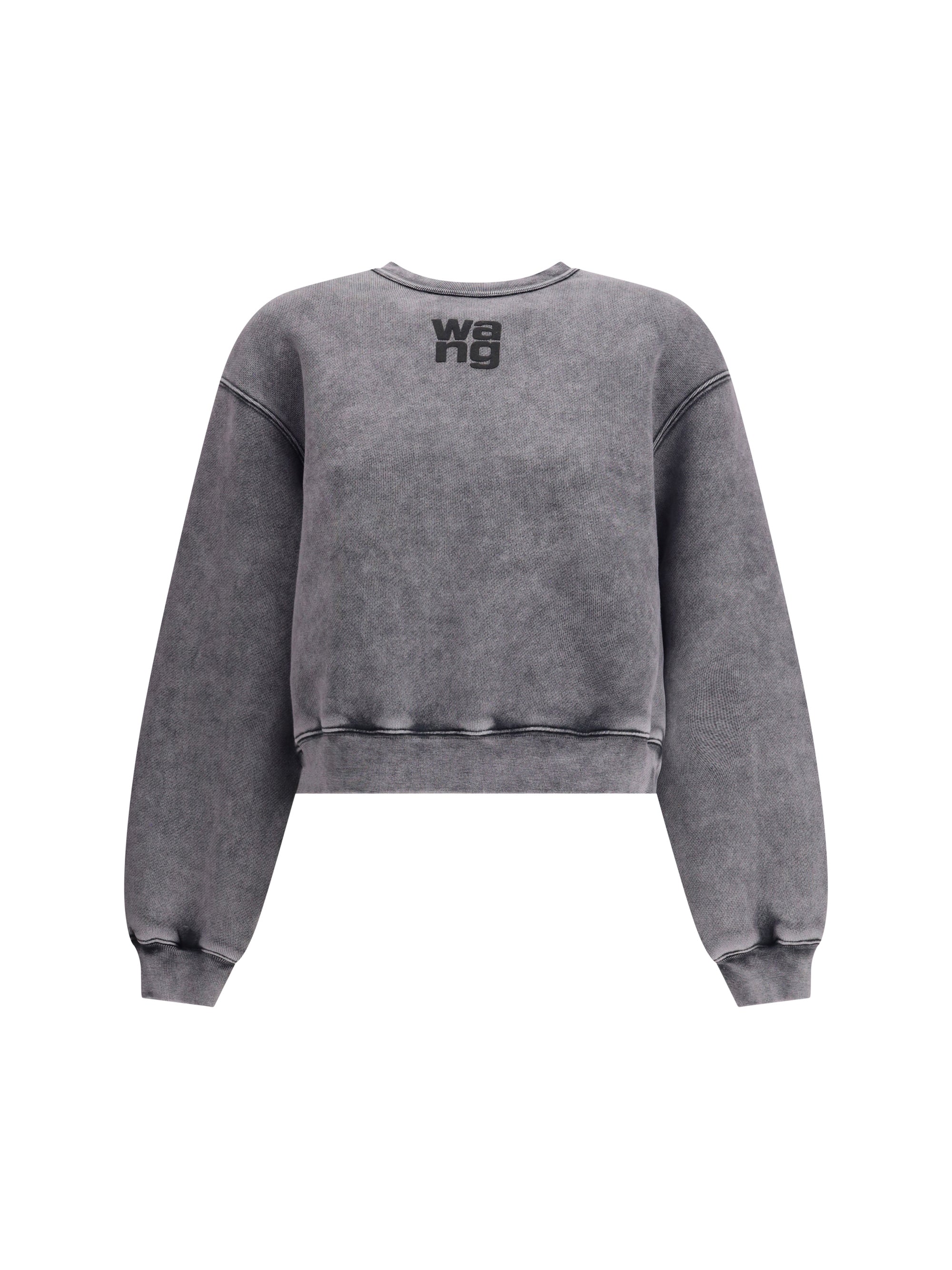 ALEXANDER WANG M  embossed logo crewneck sweatshirt