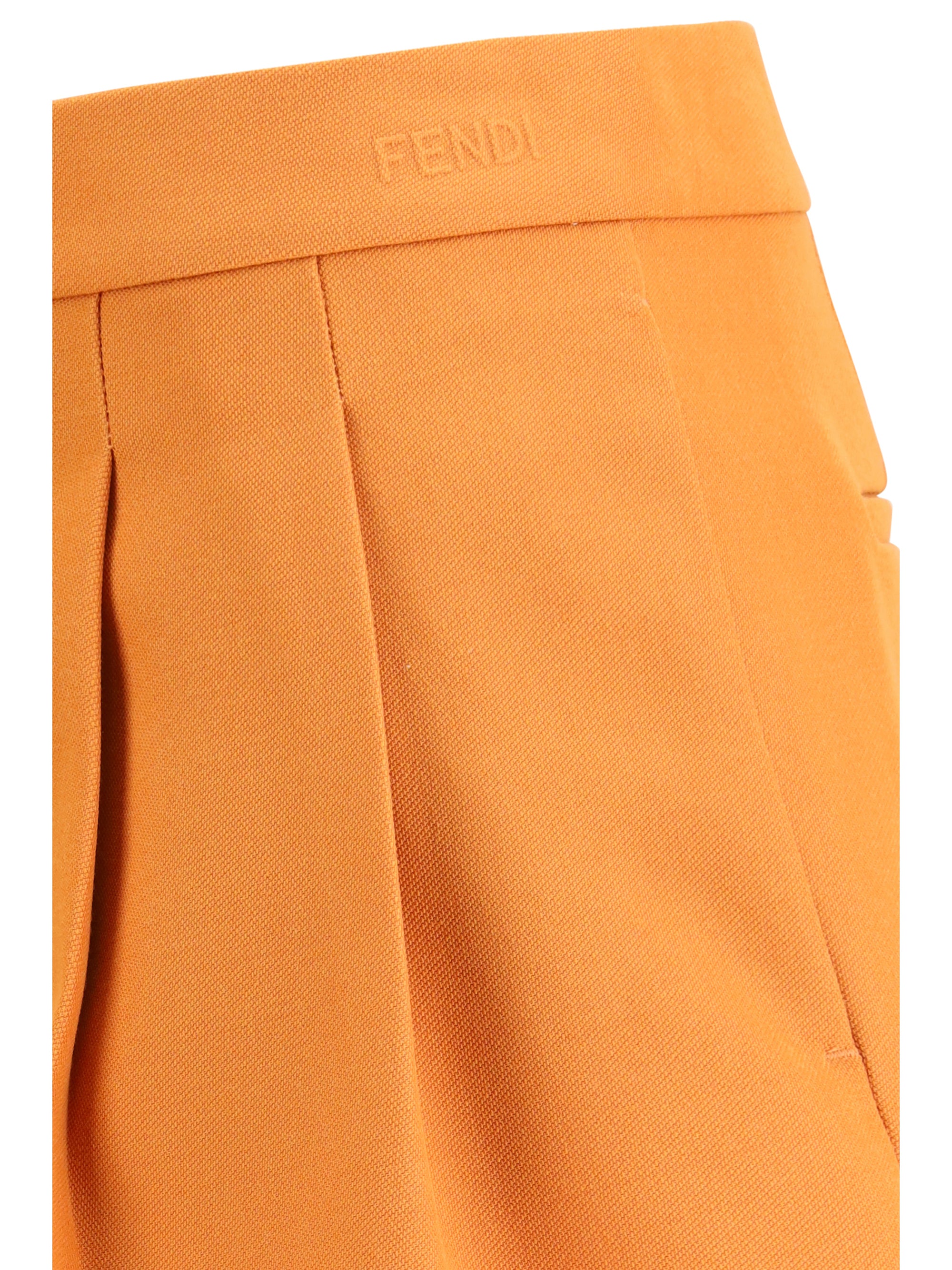 FENDI 40 grain de poudre wool shorts